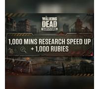 The Walking Dead: Survivors - 1,000 mins Research Speed Up + 1,000 Rubies Direct Top-Up - GLOBAL