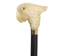 The Walking Stick Company - Bastón con mango de loro (94 cm), diseño de cabeza de pájaro, color marfil