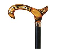 The Walking Stick Company - Bastón de madera con mango de mármol, 93 cm, color naranja y negro