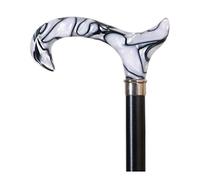 The Walking Stick Company - Mango de madera para derby (93 cm), color gris y plateado