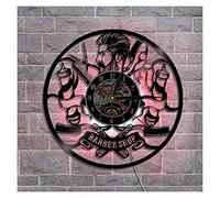 The Wall Clock Can Put Yourself in The Nostalgic Sense of Smiling in The Past and Make You Feel More Comfortable (Color : LED Colorful Lights)