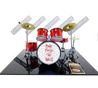 The Wall - Mini Drum kit, The Wall Pink Floyd Rober, Waters, álbum de tribute miniature rock de 25 cm, modelo de escalera 1:4