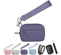 The Wallet 2nd Gen,Wristlet Nylon Wallets For Women,Zippered Card Case with ID Window/Hand Strap