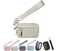 The Wallet 2nd Gen,Wristlet Nylon Wallets For Women,Zippered Card Case with ID Window/Hand Strap