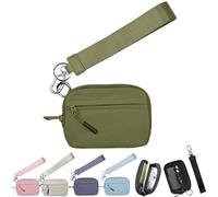 The Wallet 2nd Gen,Wristlet Nylon Wallets For Women,Zippered Card Case with ID Window/Hand Strap