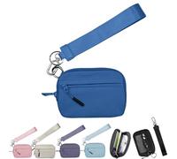 The Wallet 2nd Gen,Wristlet Nylon Wallets For Women,Zippered Card Case with ID Window/Hand Strap