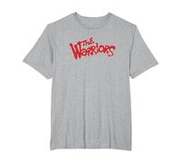 The Warriors Original Title Logo Camiseta, Hombre Tallas Grandes, Gris Jaspeado, 4X Alto
