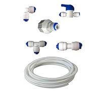 The Water Filter Men Plumbkit10m1 Nature's Water Conjunto de conexión, filtro para refrigeradores americanos por LG, Samsung, Bosch, Daewoo, GE y todas las mangueras LDPE con 1/4 de pulgada