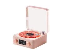 The Waves - Reproductor de vinilo, reproductor de discos de vinilo vintage 2024, altavoz Bluetooth, altavoz Bluetooth inalámbrico, sonido estéreo, ayuda para dormir con luz RGB, compatible con tarjeta