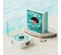 The Waves Vinyl Player, Aqua Vinyl Speaker Tocadiscos Bluetooth para Discos de Vinilo, Altavoz Bluetooth Compatible con Waves Vintage Vinilo Record Player