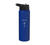 The Way Cross - Jesús religioso cristiano minimalista Stainless Steel Insulated Water Bottle