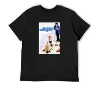 The Wedding Singer Movie Poster Adam Sandler Drew Barrymore Men's T-Shirt Unisex Black Cotton Print tee Shirts M