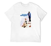 The Wedding Singer Movie Poster Adam Sandler Drew Barrymore Men's T-Shirt Unisex White Cotton Print tee Shirts L