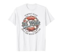 The Wedge Newport Beach Surf Rescue Estilo náutico Vintage Camiseta
