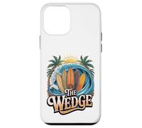 The Wedge Newport en la playa Shore Break Escena de surf Carcasa para iPhone 12 mini