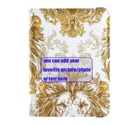 The White and Gold Lion - Funda de piel para pasaporte, funda para pasaporte, documentos de viaje, funda para pasaporte, funda para pasaporte, funda impermeable, El león blanco y dorado, 1 size
