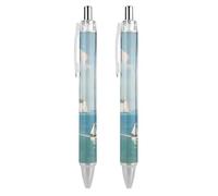 The White Cliffs of Dover - Bolígrafos retráctiles de tinta azul de 0,5 mm, punta fina, suministros de oficina, 2 unidades, como en la imagen 2