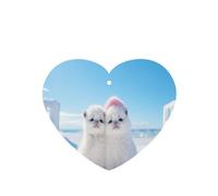 The White Little Dog in the Snow - 4 tarjetas de ambientador para coche, desechables, para colgar, para vehículos, aroma a lavanda