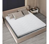 The White Stone Colchón 130 x 190 de Waterfoam Hipoalergénico | Altura 25 cm | Relleno de Guata y Revestimiento de Tejido 3D Transpirable, Antiácaros y Antihongos | Fabricado en Italia