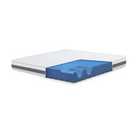 The white stone colchón 140x190 cm en espuma antibacteriana| altura 20 cm | funda 3d air hipoalergénica | colchón ortopédico 7 zonas termosensible