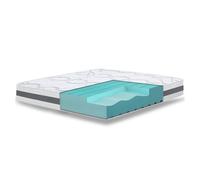 The white stone colchón ortopédico 160x185 cm firmeza media | altura 16 cm | tejido hipoalergénico y transpirable | propiedades ergonómicas y autoconformantes | hecho en italia