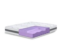 The white stone colchón ortopédico 70x160 cm firmeza media | altura 25 cm | tejido hipoalergénico y transpirable | propiedades ergonómicas y autoconformantes | hecho en italia