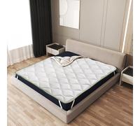 The White Stone Sobrecolchón Refrescante 140 x 190 cm con Elásticos | Corrector de Colchón con Tecnología Cooler y Propiedades Ortopédicas | Altura 4 cm | Tejido Transpirable y Antibacteriano