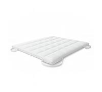The white stone topper 140x190 cm de guata de 500 g | cubrecolchón acolchado | revestimiento de microfibra transpirable con elásticos en las esquinas | protección para colchón