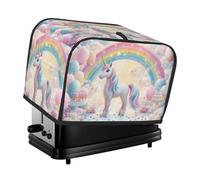 The White Unicorn - Cubierta para tostadora de 2 rebanadas de cocina con bolsillos, protección contra el polvo y las huellas dactilares
