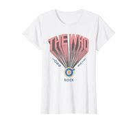 The Who Official Long Live Rock Retro Camiseta, Mujer, Blanco, M