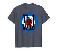 The Who Target Classic Rock Music Band Camiseta, Hombre, Azul Jaspeado, 3XL