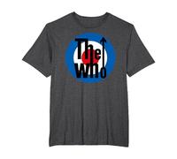 The Who Target Classic Rock Music Band Camiseta, Hombre Tallas Grandes, Jaspeado Oscuro, 5X Alto