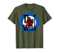 The Who Target Classic Rock Music Band Camiseta, Hombre, Verde Oliva, 3XL