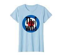 The Who Target Classic Rock Music Band Camiseta, Mujer, Azul Bebé, XXL