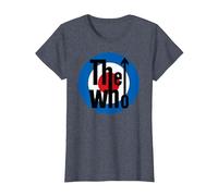 The Who Target Classic Rock Music Band Camiseta, Mujer, Azul Jaspeado, 3XL