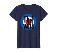 The Who Target Classic Rock Music Band Camiseta, Mujer, Azul Marino, XS