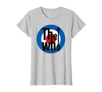 The Who Target Classic Rock Music Band Camiseta, Mujer, Plata, 3XL
