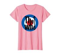 The Who Target Classic Rock Music Band Camiseta, Mujer, Rosado, L