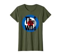 The Who Target Classic Rock Music Band Camiseta, Mujer, Verde Oliva, 3XL