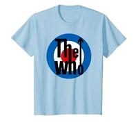 The Who Target Classic Rock Music Band Camiseta, Niños, Azul Bebé, 3 años