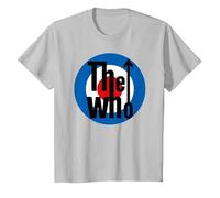 The Who Target Classic Rock Music Band Camiseta, Niños, Plata, 3 años