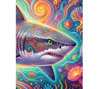 The Wild Collection: Shark Aesthetic Notebook: 20-Page Lined Composition Journal with Sea-Faring Quotes, Large 8.5 x 11, Psychedelic Coral Reef Guardian Edition