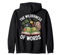 The Wilderness of Words Sloth Book Reader Kids Sudadera con Capucha