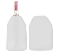 The Wine Chiller Funda enfriadora de vino, funda de gel sólido de alta calidad, enfriador de botellas de vino reutilizable, color blanco