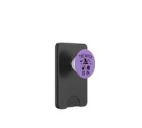 The Witch Is In Funny Halloween Moon Broom PopSockets PopWallet para MagSafe