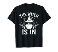 The Witch Is In Funny Halloween Moon Camiseta gráfica económica
