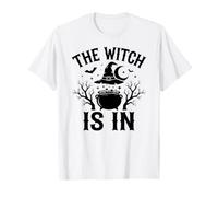 The Witch Is In Funny Halloween Moon Witchy Camiseta