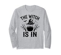 The Witch Is In Funny Halloween Moon Witchy Manga Larga