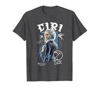 The Witcher Ciri Graffiti Camiseta, Hombre, Jaspeado Oscuro, 4XL