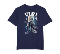 The Witcher Ciri Graffiti Camiseta, Hombre Tallas Grandes, Azul Marino, 2X Alto